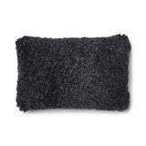 Short-Wool Sheepskin Cushion | 34x52 cm Charcoal/Anthracite