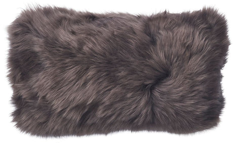 Long-Wool Sheepskin Cushion | Doublesided | New Zealand | 25x50 cm Walnut