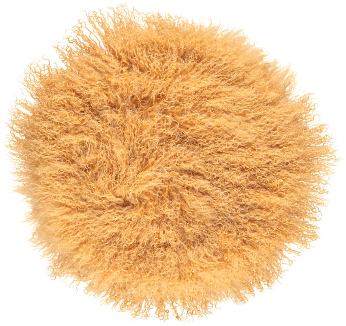 Curly Cake Cushion | D15 in | 18 in | 24 in Imperial Yellow