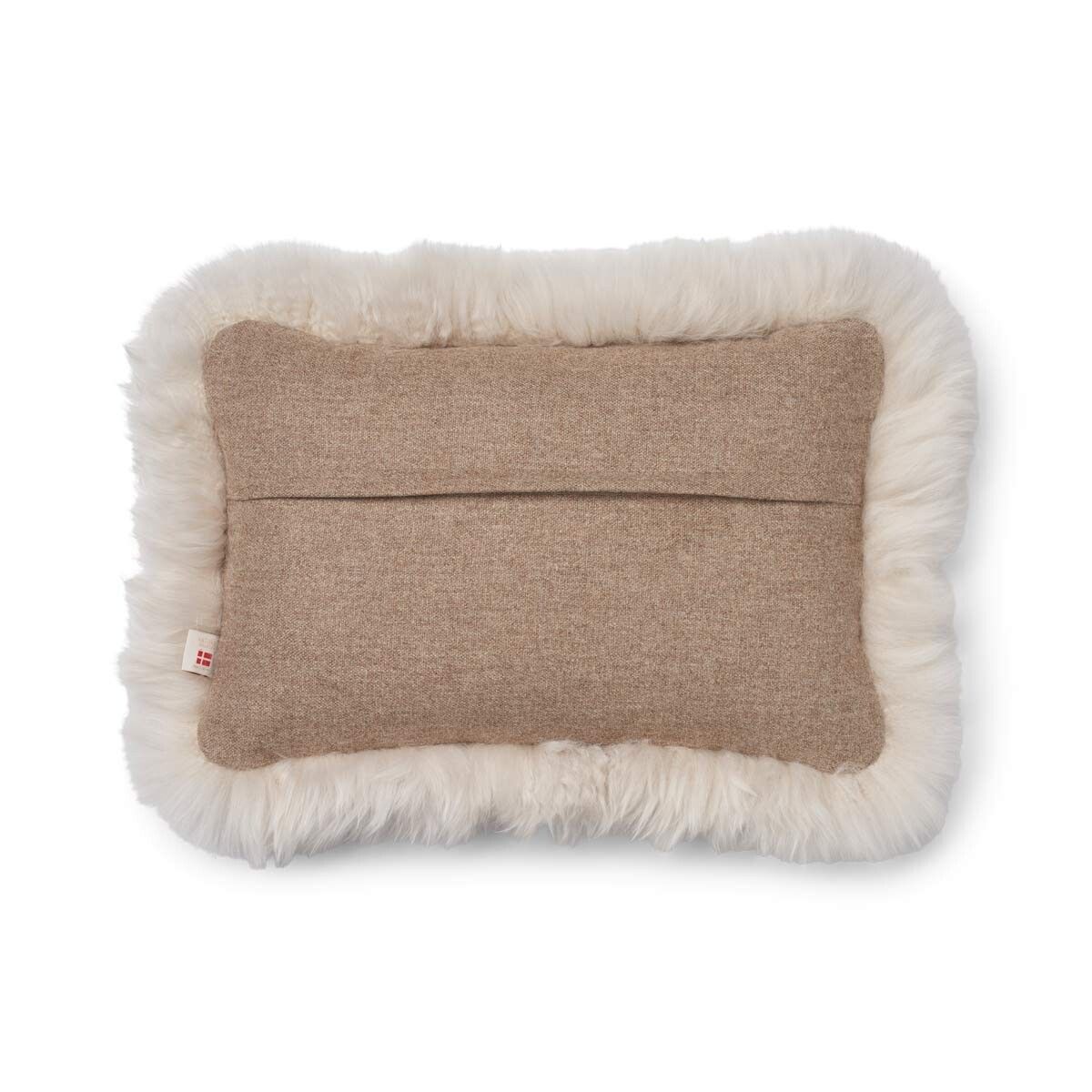 Wool Cushion | LW trim  | 34x52 cm Beige/Linen