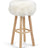 Theo Bar Stool + Cover | Oak Legs | New Zealand Sheepskin Ivory
