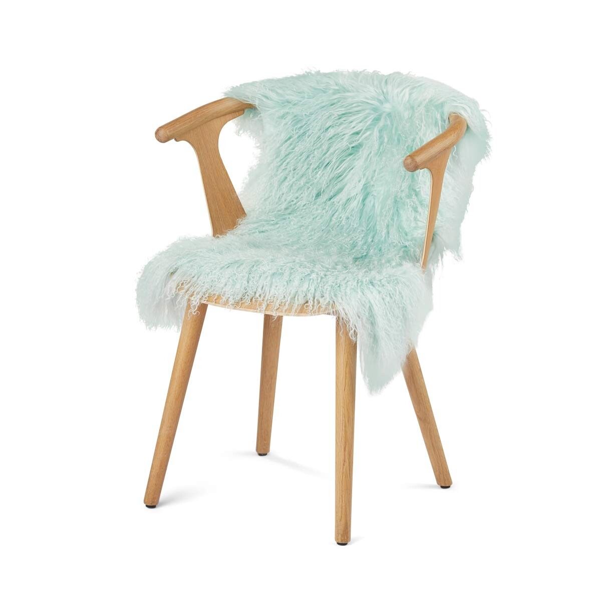Tibetan Sheepskin | Curly | 33x20 in Mint
