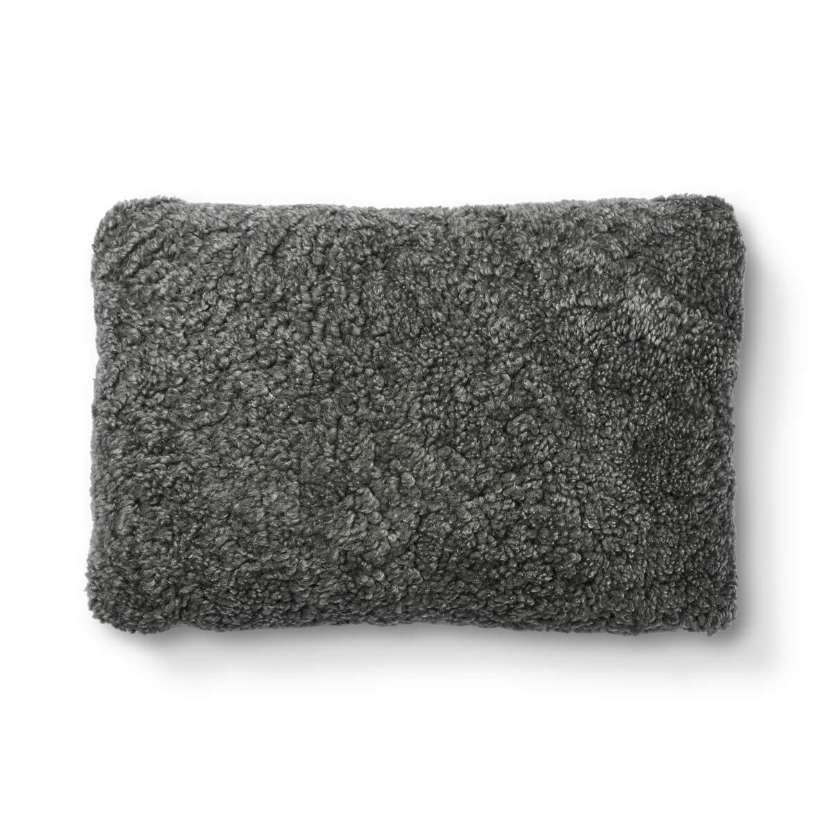 Short-Wool Sheepskin Cushion | 34x52 cm Rock/Graphite