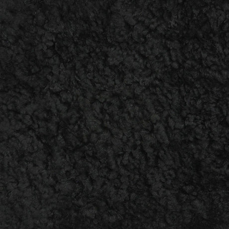 Short Wool Curly Sheepskin Shell Design Rug | 83x59 in Black