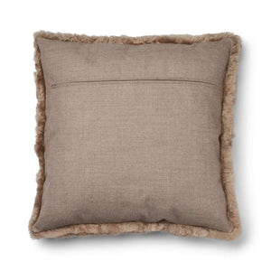 Alpaca Cushion | Long Wool Taupe