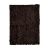 Sample Short Wool Sheepskin Design Rug 32x42 cm Cappuccino