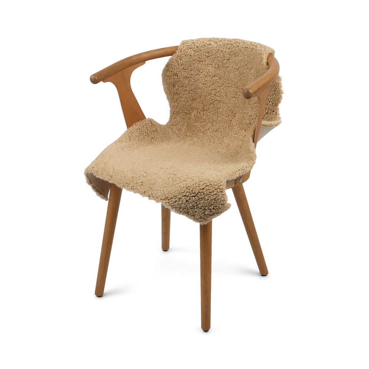 Short Wool Curly Sheepskin 39 in Honey