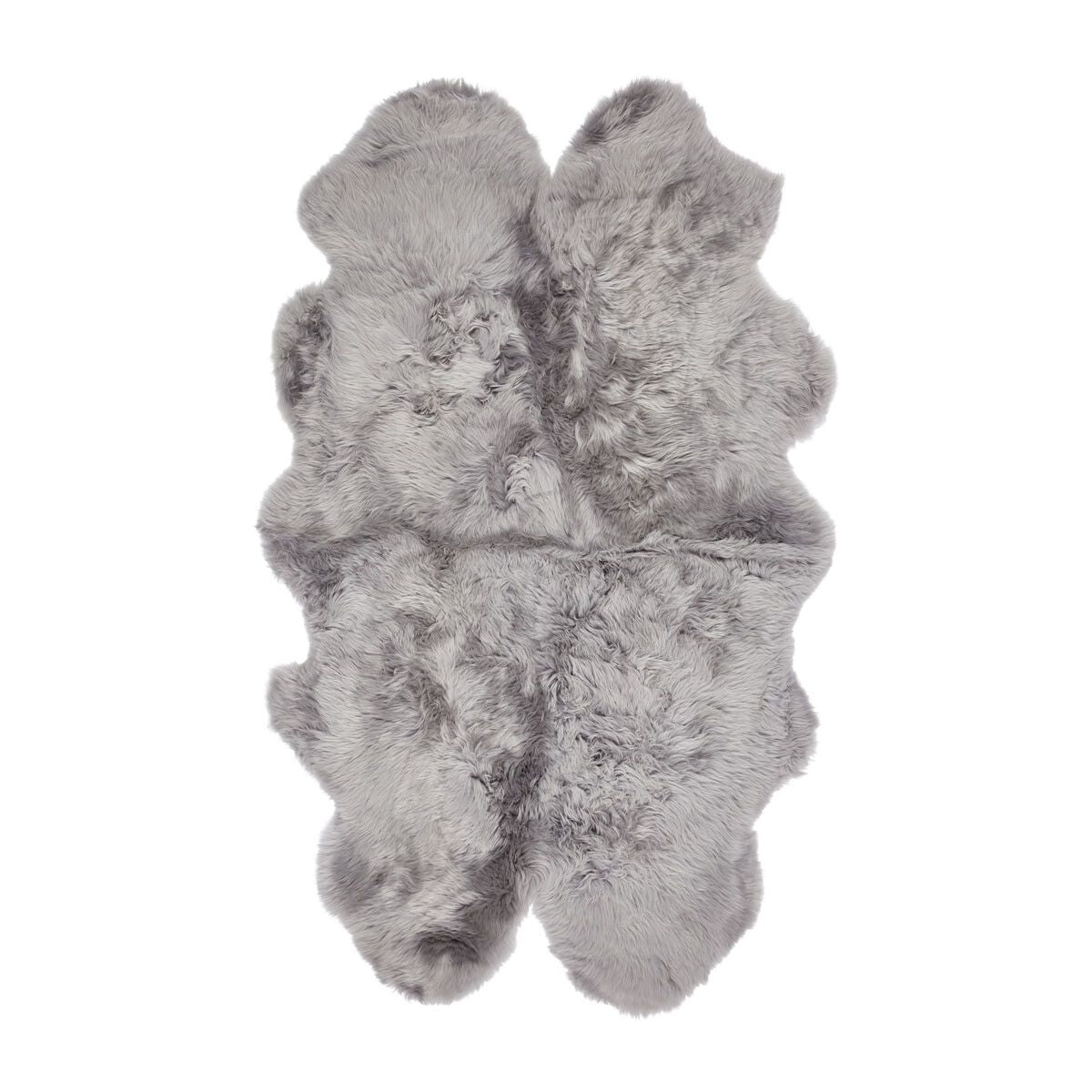 Quadruple Sheepskin | Long Wool | New Zealand Light Grey