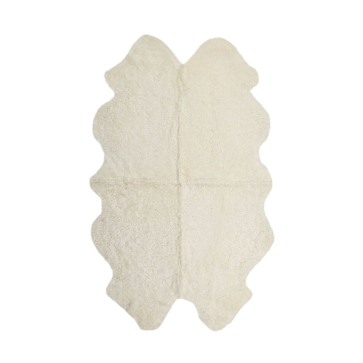 New Zealand Sheepskin | Short Curly Wool | Rug 71x43 in Ivory