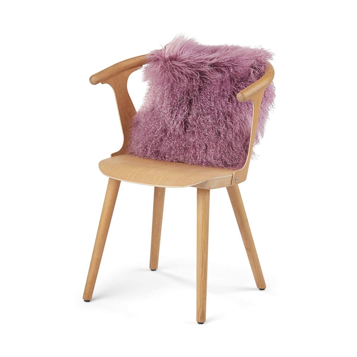 Sheepskin Cushion | Tibet | 16x16 in Grape Purple