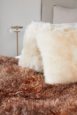 Plaid of Curly Sheepskin