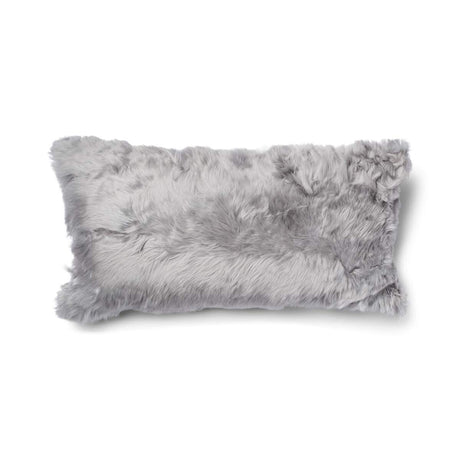 Alpaca Cushion | Long Wool Ash Grey