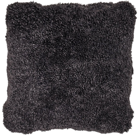 Short-Wool Sheepskin Cushion | Doublesided | 56x56 cm Anthracite