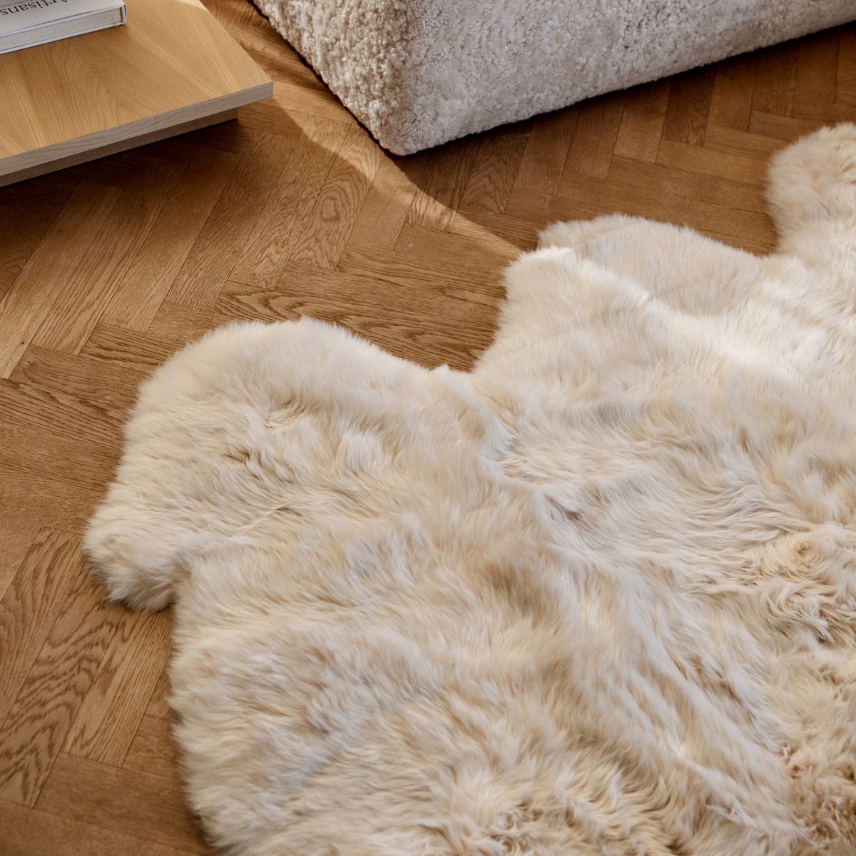 New Zealand Sheepskin | Long Wool | Rug 71x64 in Black
