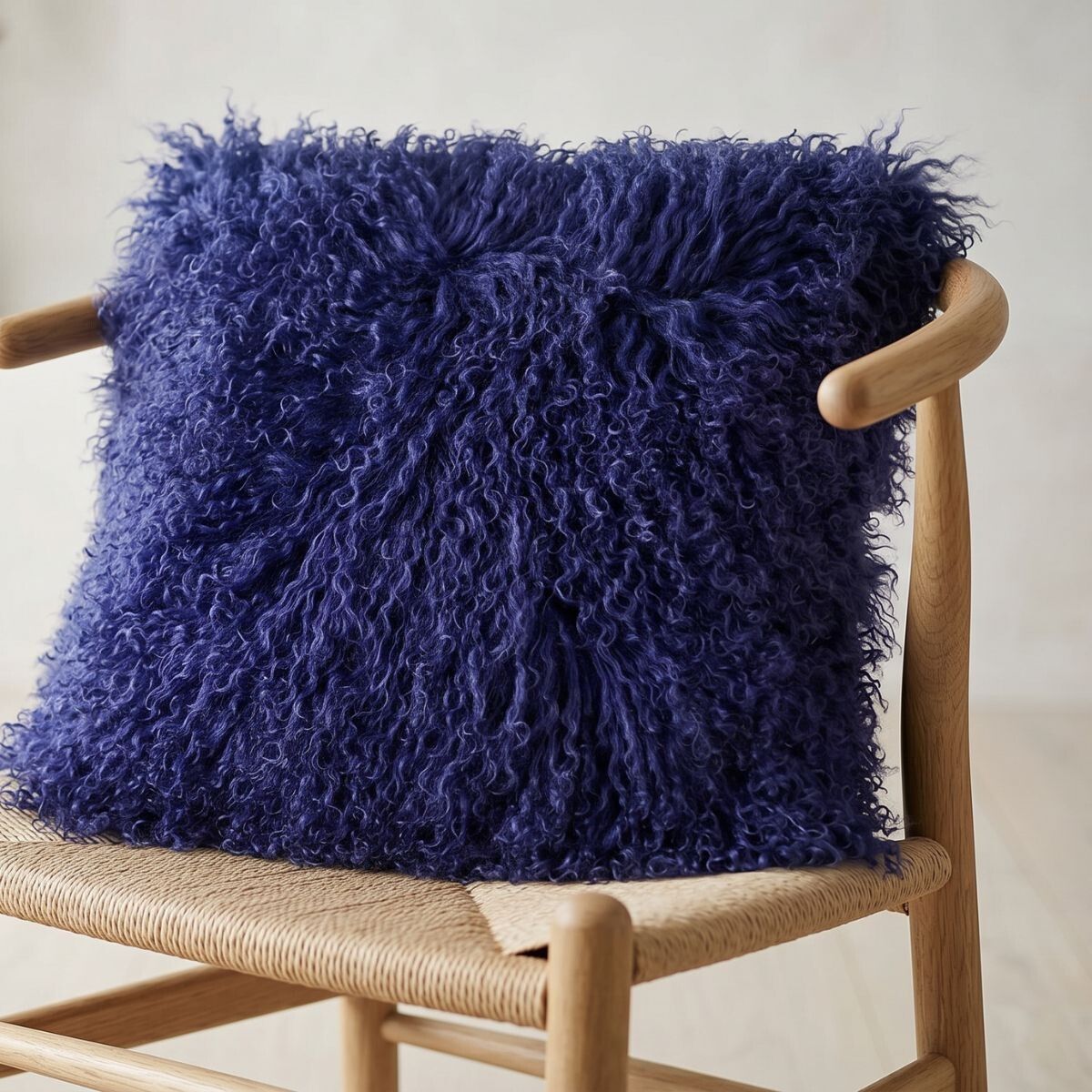 Curly Cushion Navy Blue