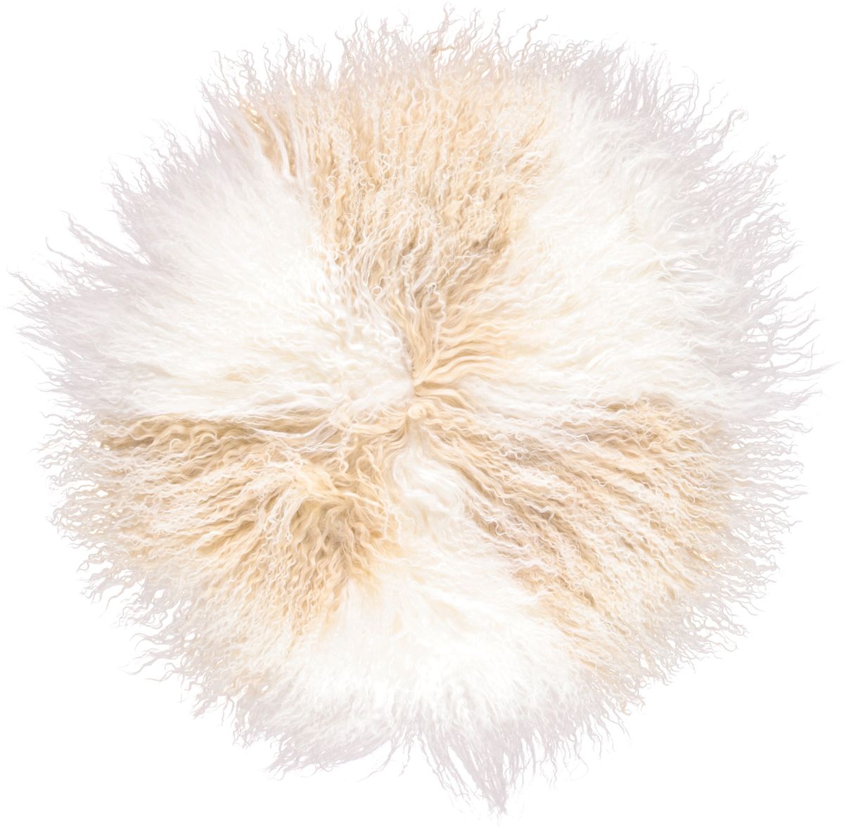 Curly Cake Cushion | D15 in | 18 in | 24 in Arctic Sunrise/Ivory