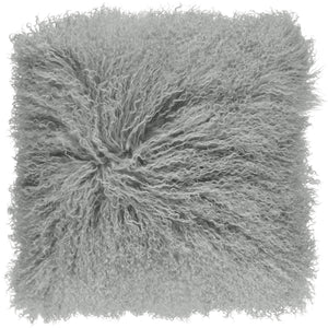 Curly Cushion | 16x16 in Light Grey