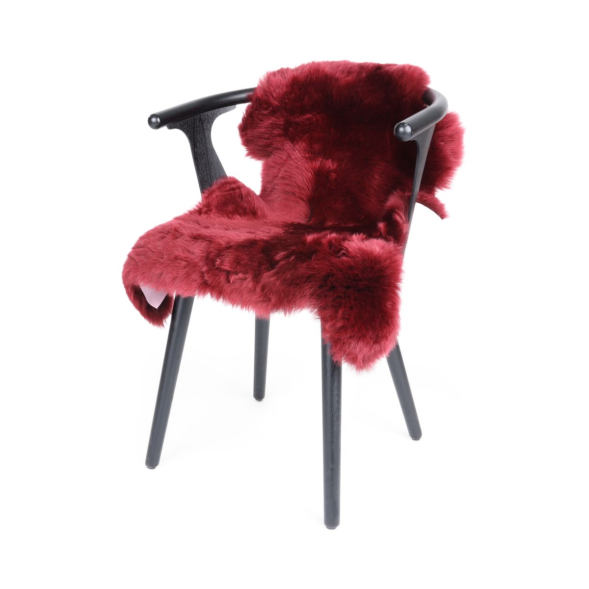 New Zealand Sheepskin | Long Wool | 39 in Burgundy