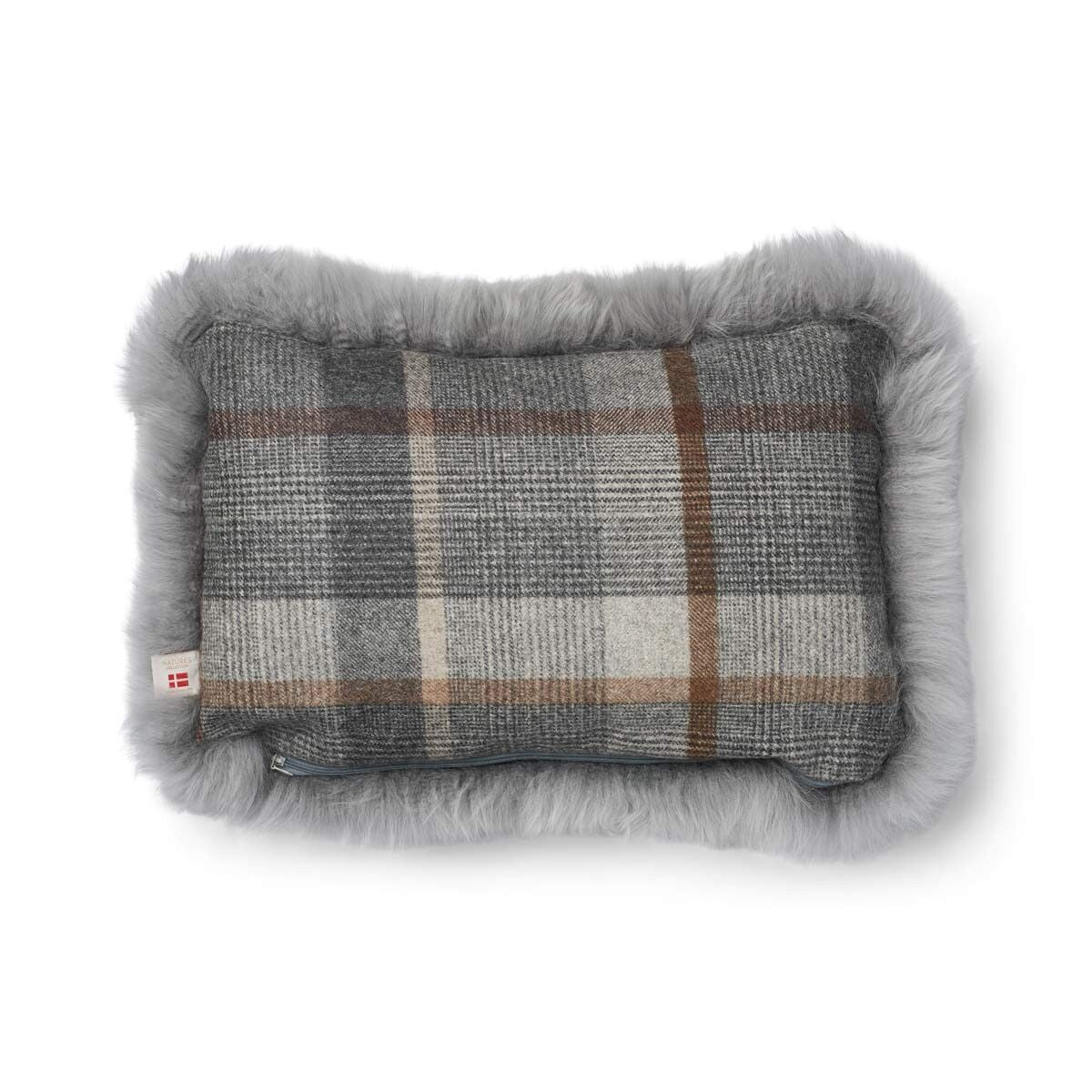 One Side Cushion | LW | 20x20 in | 13x20 in Glencheck-Grey/Light Grey