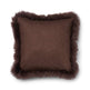 Wool Cushion | LW trim  | 52x52 cm Brown/Chocolate