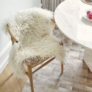 Curly Sheepskin | Austria | Natural Colors | 35 in Blacky