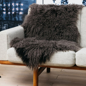 Curly Sheepskin | Tibetan | 33x20 in Arctic Sunrise