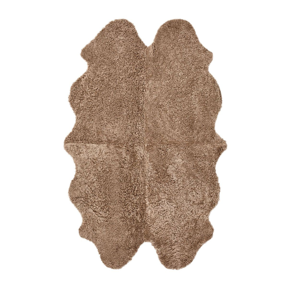 New Zealand Sheepskin | Short Curly Wool | Rug 180x110 cm Taupe