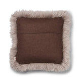 Wool Cushion | LW trim  | 52x52 cm Brown/Dove