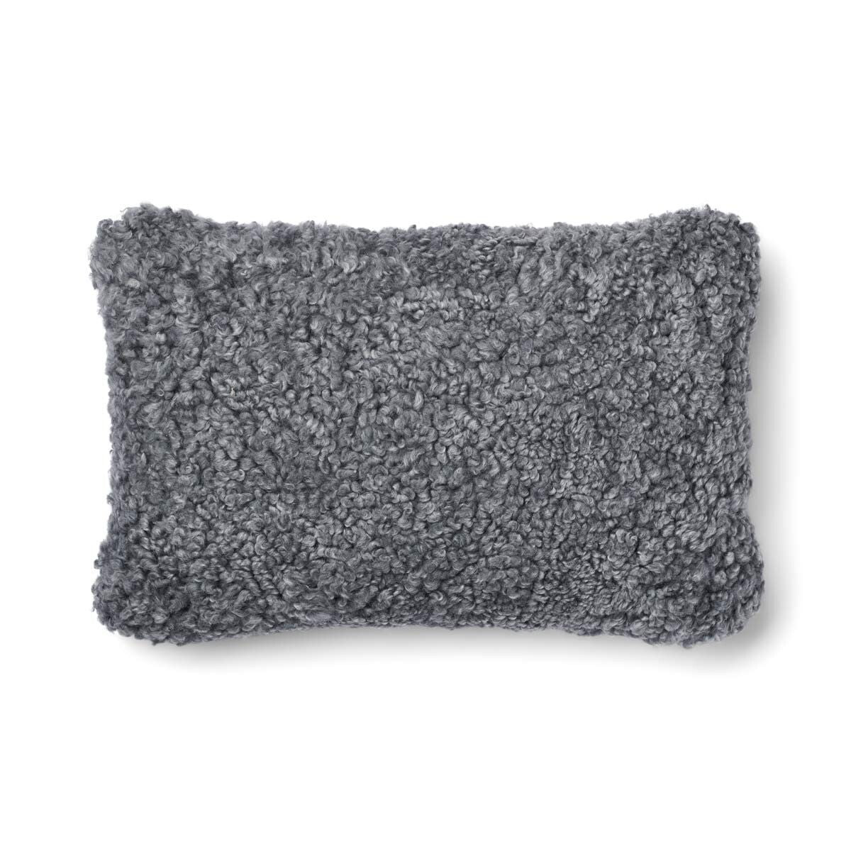 Short-Wool Sheepskin Cushion | 20x20 in | 13x20 in Stone/Light Grey
