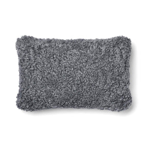 Short-Wool Sheepskin Cushion | 20x20 in | 13x20 in Stone/Light Grey