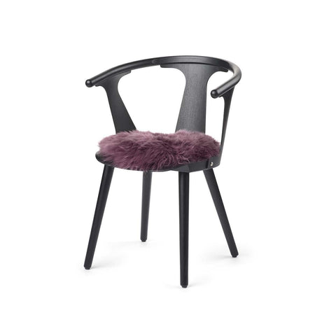 Long Wool Sheepskin Seat Cover Aubergine