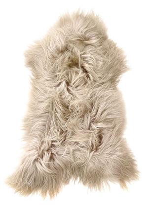 Icelandic Sheepskin | Long Wool | 90-100 cm Sand