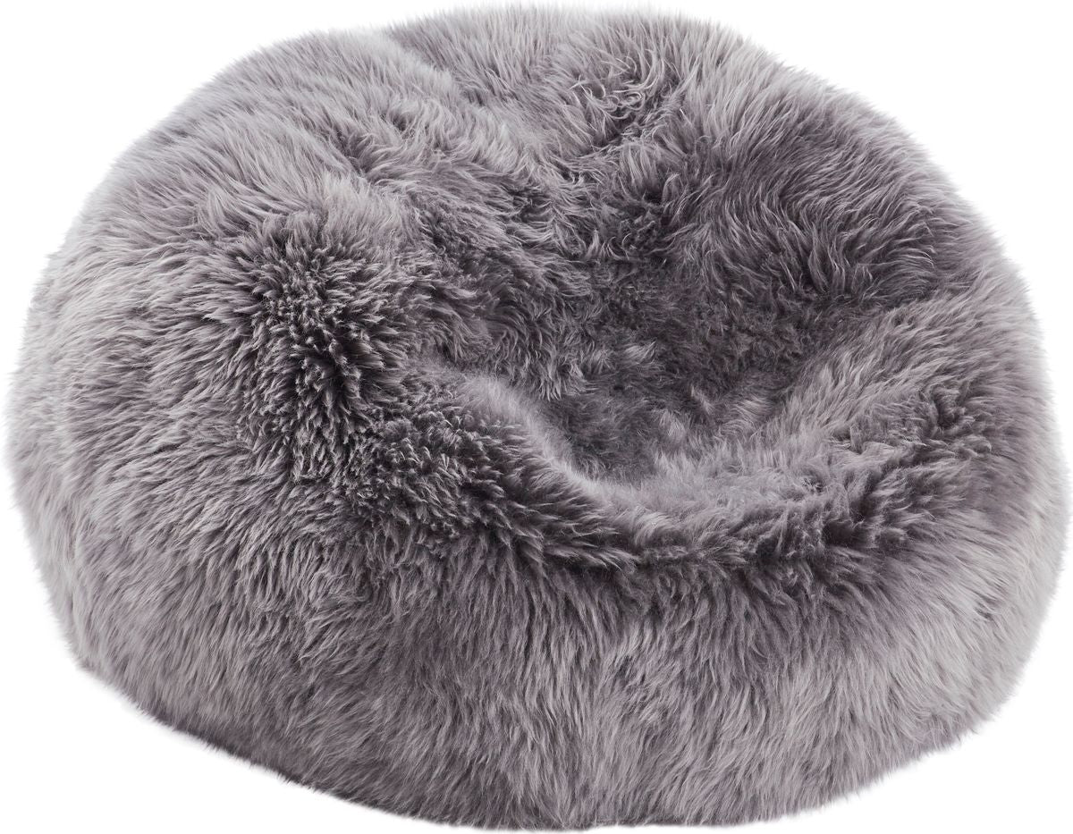 Round Sheepskin Bean Bag | Long Wool | Medium | Large