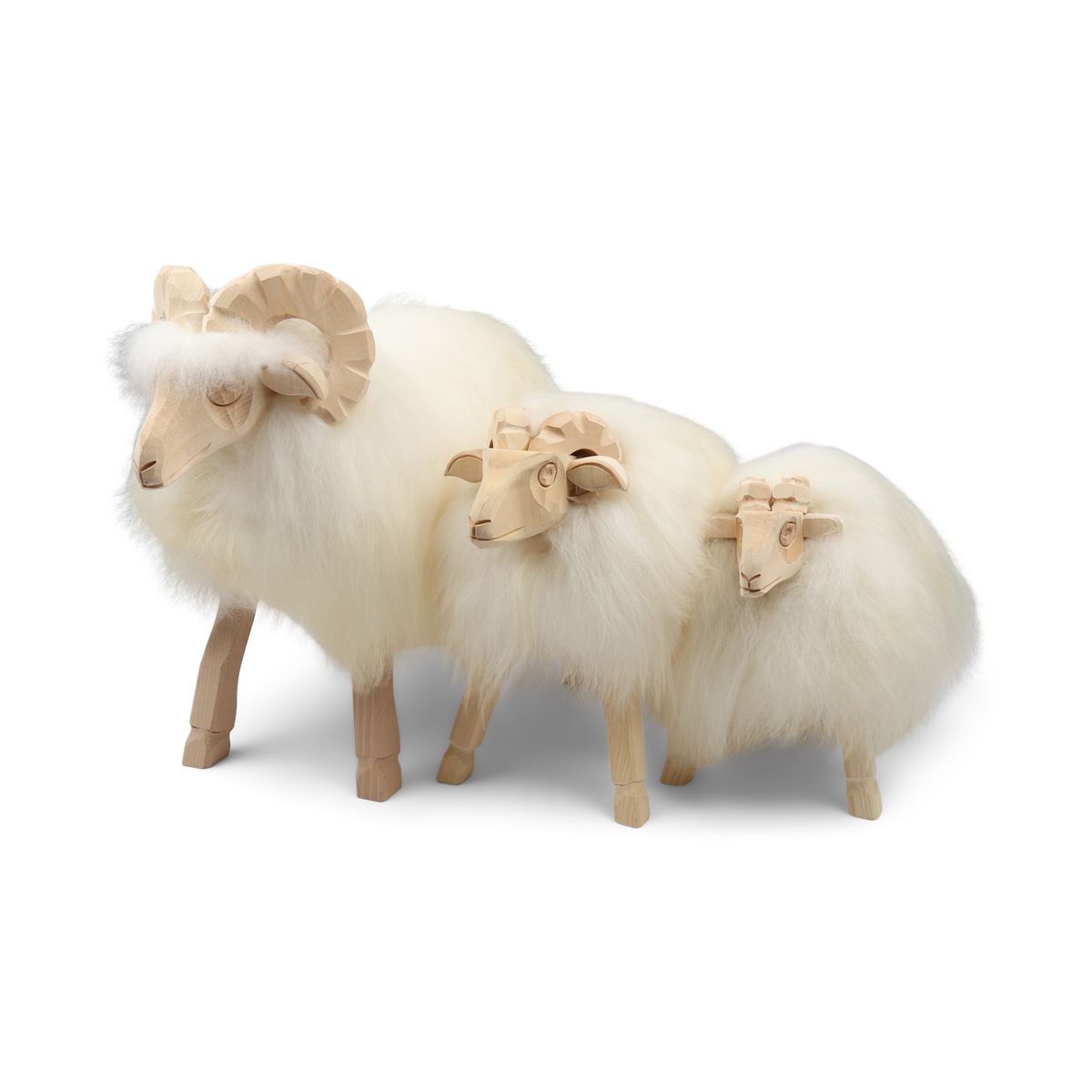 Alpine Sheep Sculpture Off White