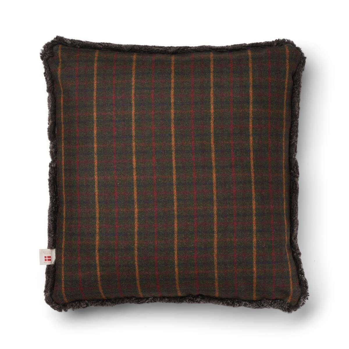 One Side Cushion | SW | 20x20 in Kilberry Fir-Dark Green/Cappuccino