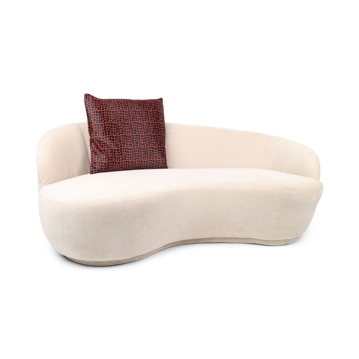 Premium Cowhide Cushion | Doublesided Red/Black Crocodile Print