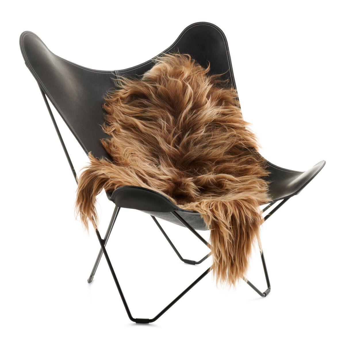 Icelandic Sheepskin | Long Wool | 47+ in Rusty Brown