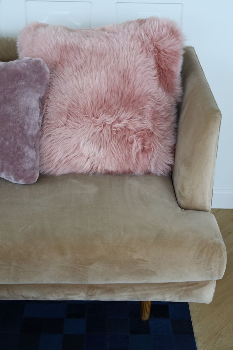 Sheepskin Cushion | Long Wool | New Zealand | Square Rosa