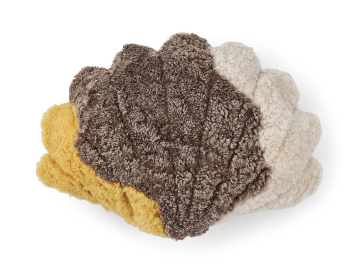 Shell Cushion Pattern | 35x50 cm | 42x58 cm | 75x54 cm Yellow/Taupe/Pearl