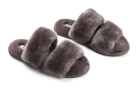 Slippers Straps Dark Grey