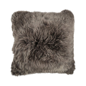 Sheepskin Cushion | Long Wool | New Zealand | Square Walnut