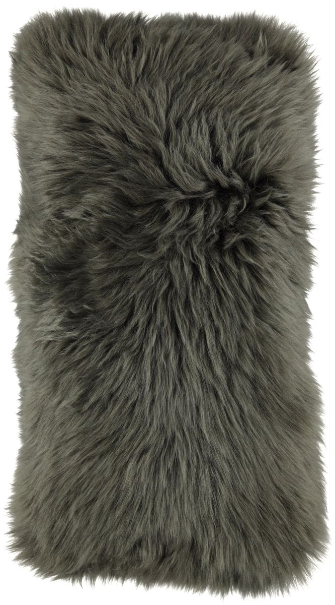 Long-Wool Sheepskin Cushion | 28x56 cm Hedge Green