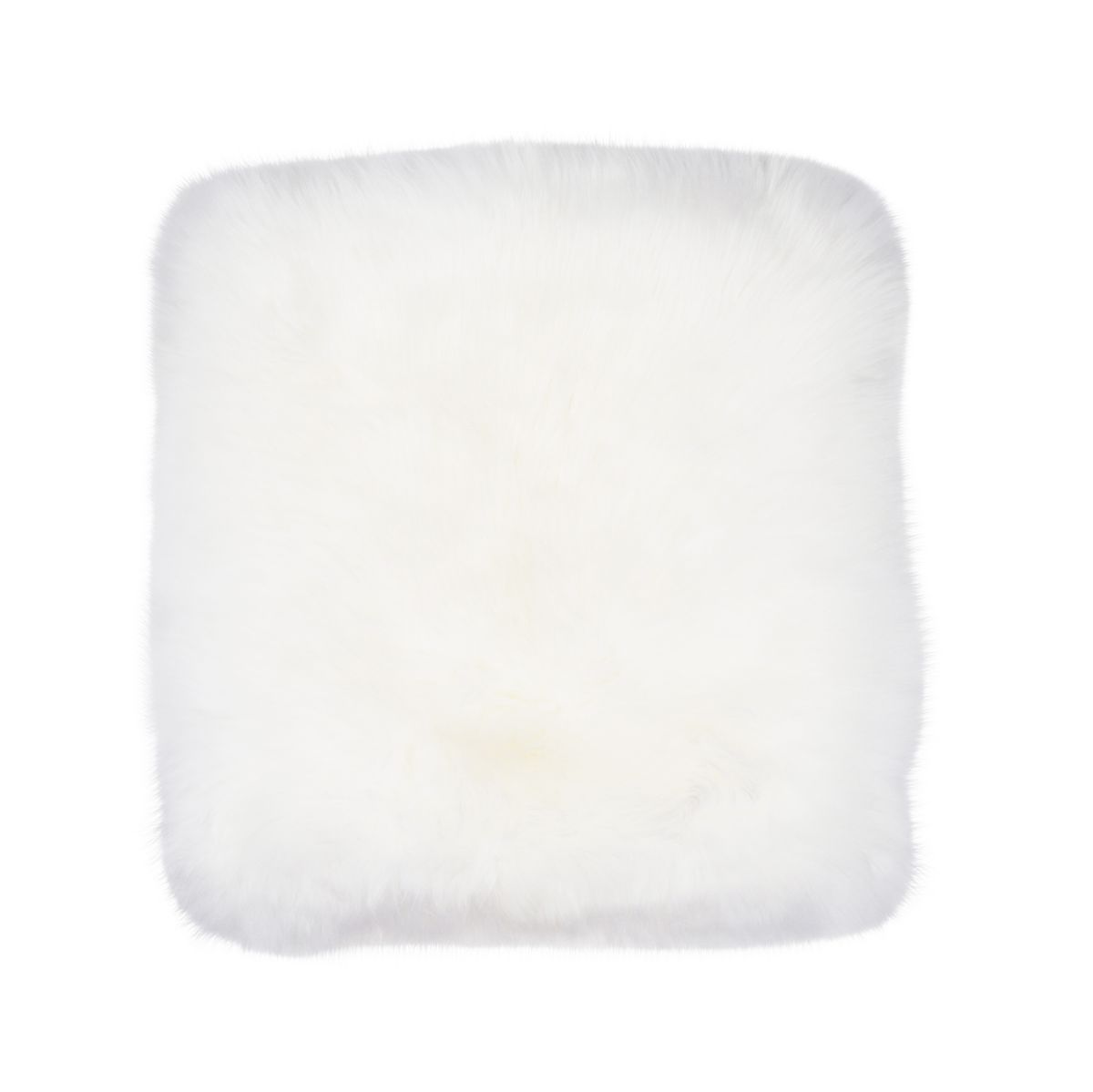 Long Wool Seat Cover | New Zealand | Square Ivory