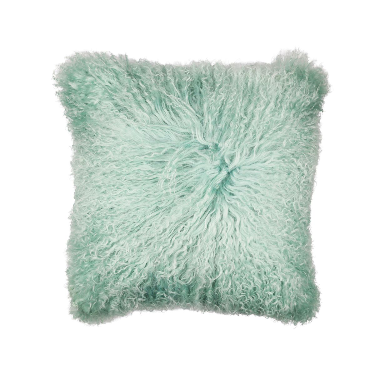 Sheepskin Cushion | Tibet | 20x20 in Mint