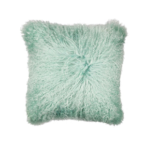 Sheepskin Cushion | Tibet | 20x20 in Mint