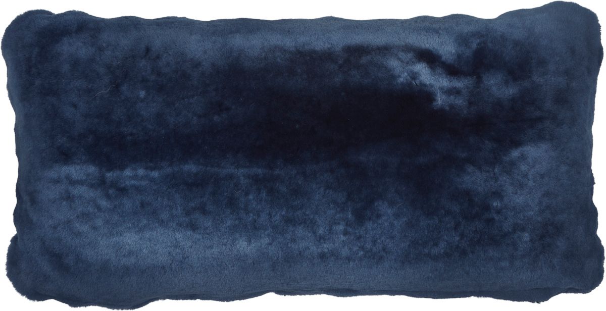 Moccasin Cushion | Doublesided | 11x22 in Navy Blue