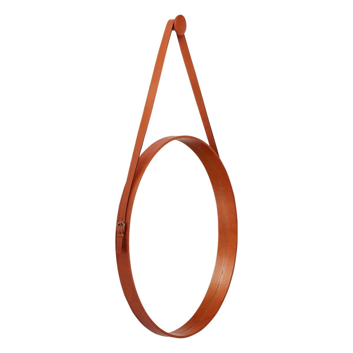 Leather Mirror | Ø60 cm