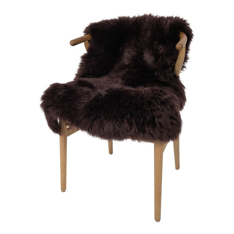 New Zealand Sheepskin | Long Wool | 39 in Chocolate