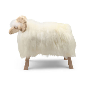 Alpine Sheep Sculpture Off White