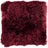 Long-Wool Sheepskin Cushion | 14x14 in Burgundy